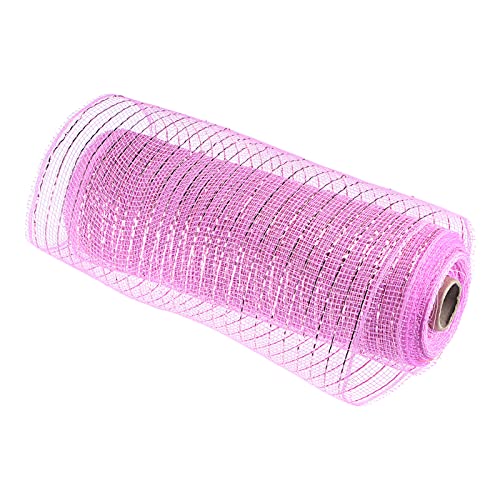 Sourcing Map Ruban maille jute rose 26cm 10 yards