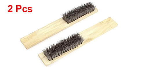 Sourcingmap Brosse Acier 20 cm Lot de 2 Bois