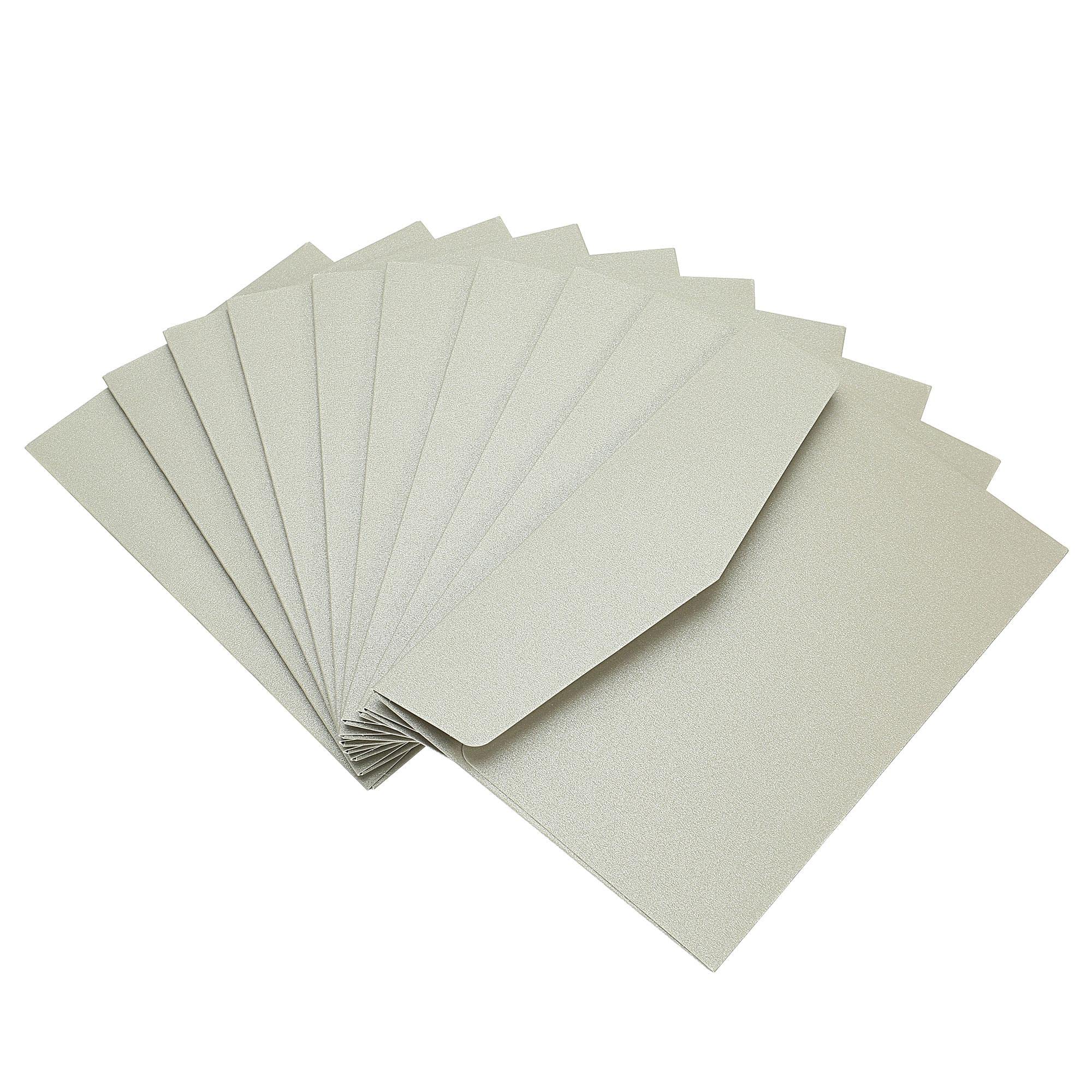 Sourcing Map enveloppe argent 11x16cm lot 25 invitation mariage