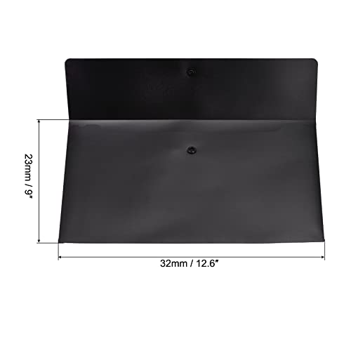 sourcing map A4 pochette à bouton noire lot de 10
