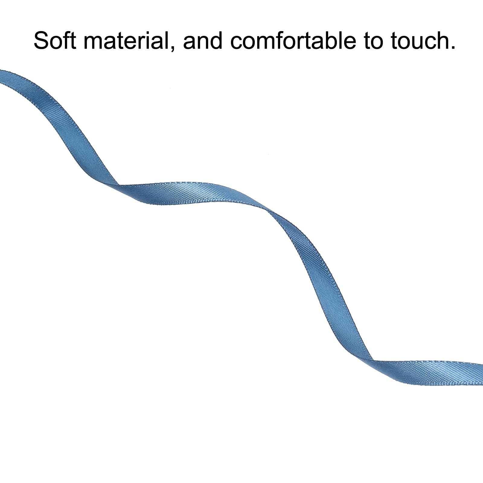 sourcing map ruban satin bleu fumé 7mmx91,4m rouleau double face