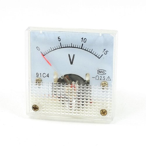 Sourcingmap Voltmètre analogique 91C4 DC 0-15V