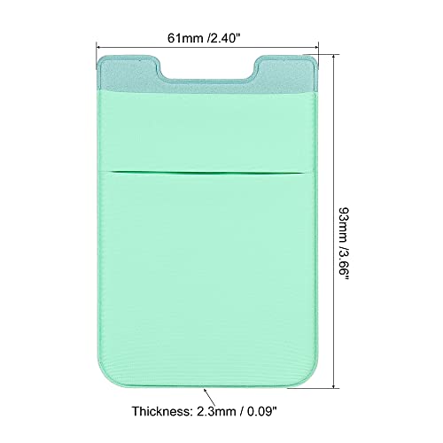 Sourcing Map Porte-Carte Téléphone Spandex 2 Pièces Vert