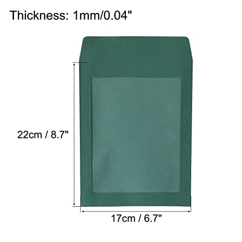 sourcingmap A5 enveloppe à fenêtre verte lot 10 fenêtre simple face