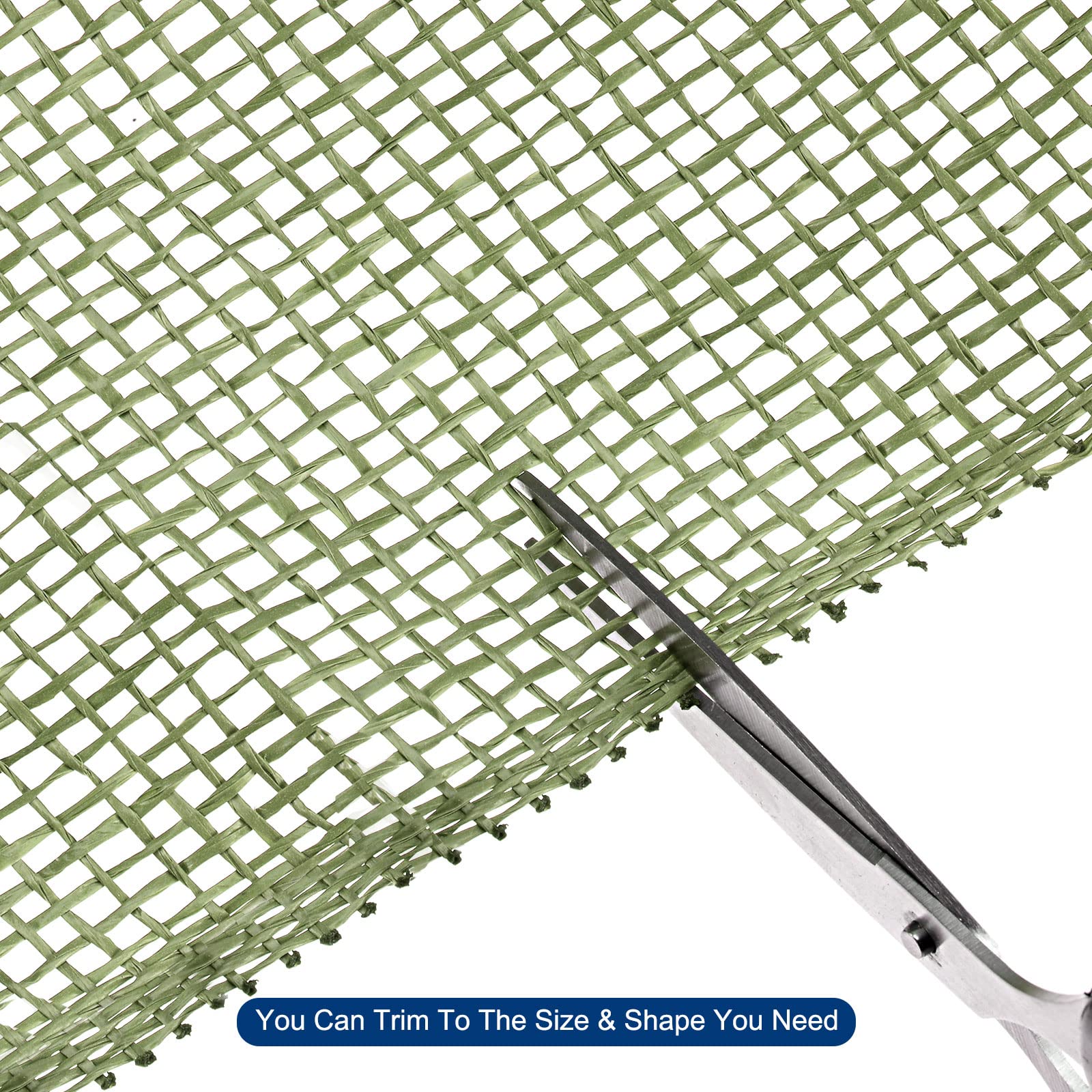 Sourcing Map ruban toile de jute vert foncé 25,4cm x 4,57m PP
