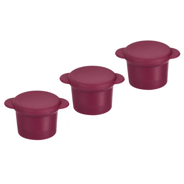 Sourcingmap Home & Garden bouchon bouteille silicone fuchsia 3 pcs