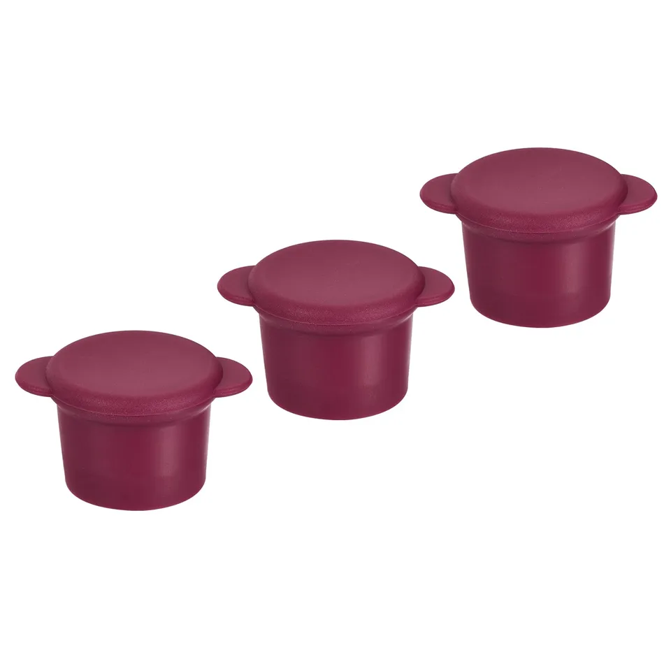 Sourcingmap Home & Garden bouchon bouteille silicone fuchsia 3 pcs
