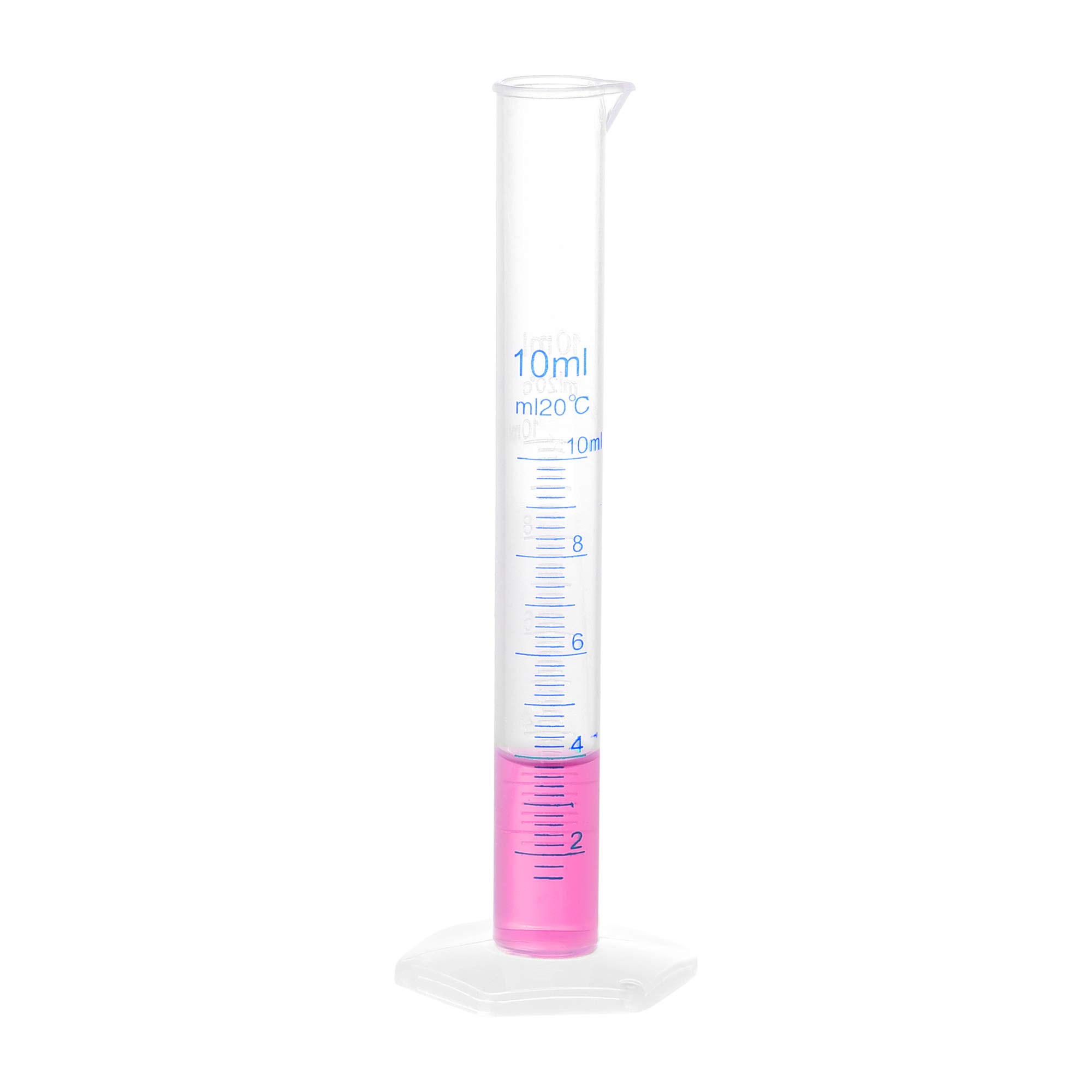 Sourcingmap 10ml cylindre gradué plastique éprouvette labo
