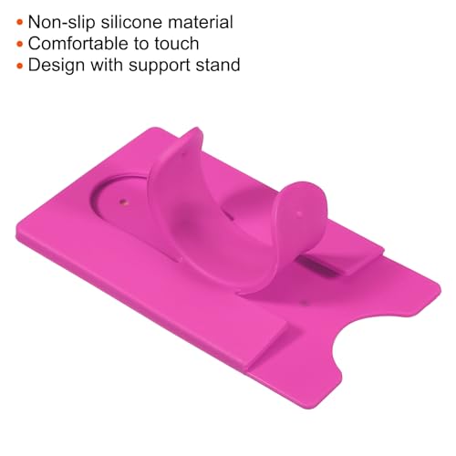 sourcing map Porte-carte adhésif téléphone silicone flexible x3