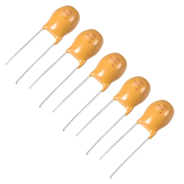 Sourcingmap condensateur tantale 100µF 25V lot de 5