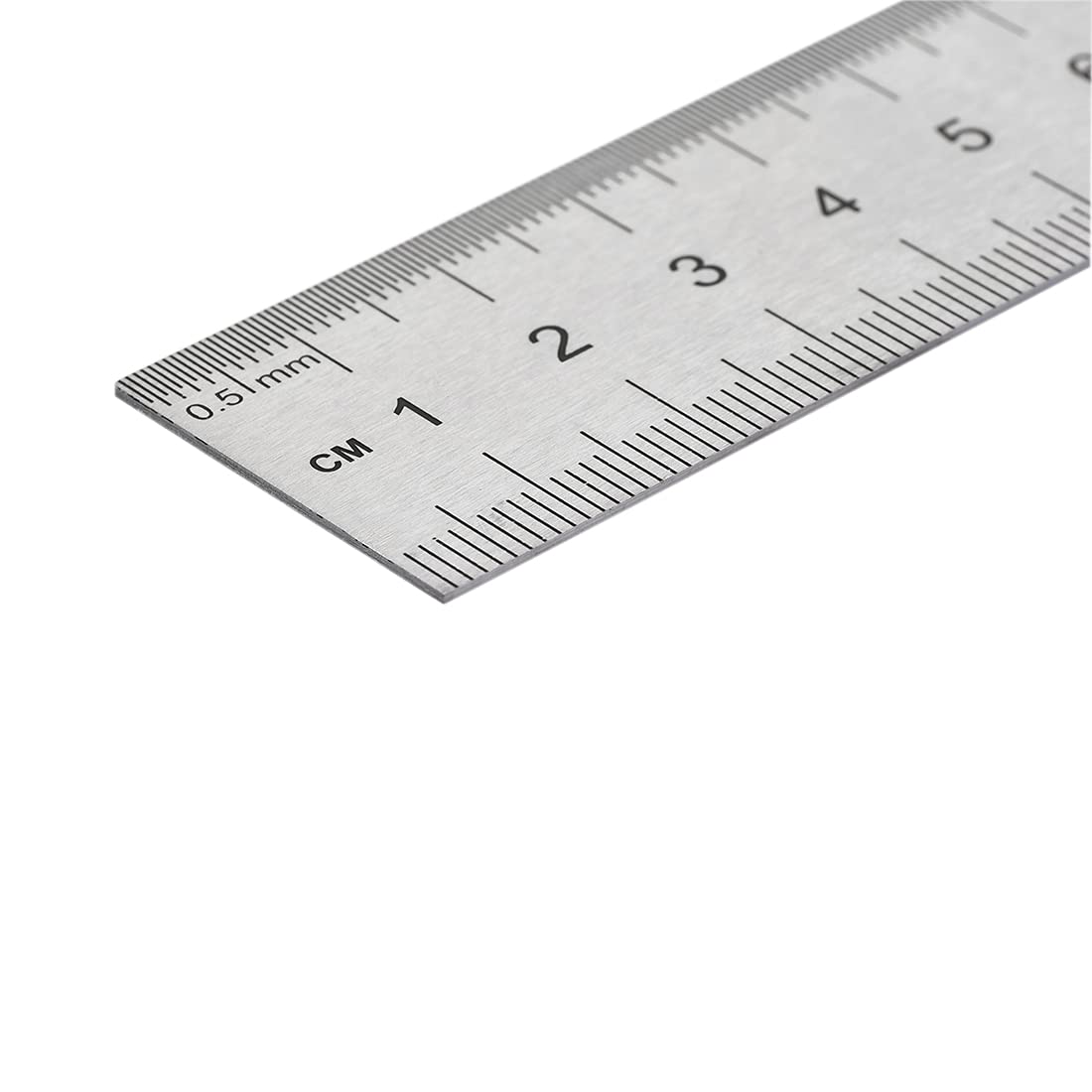 Sourcing Map Règle inox 15cm graduée trou suspension 2pcs