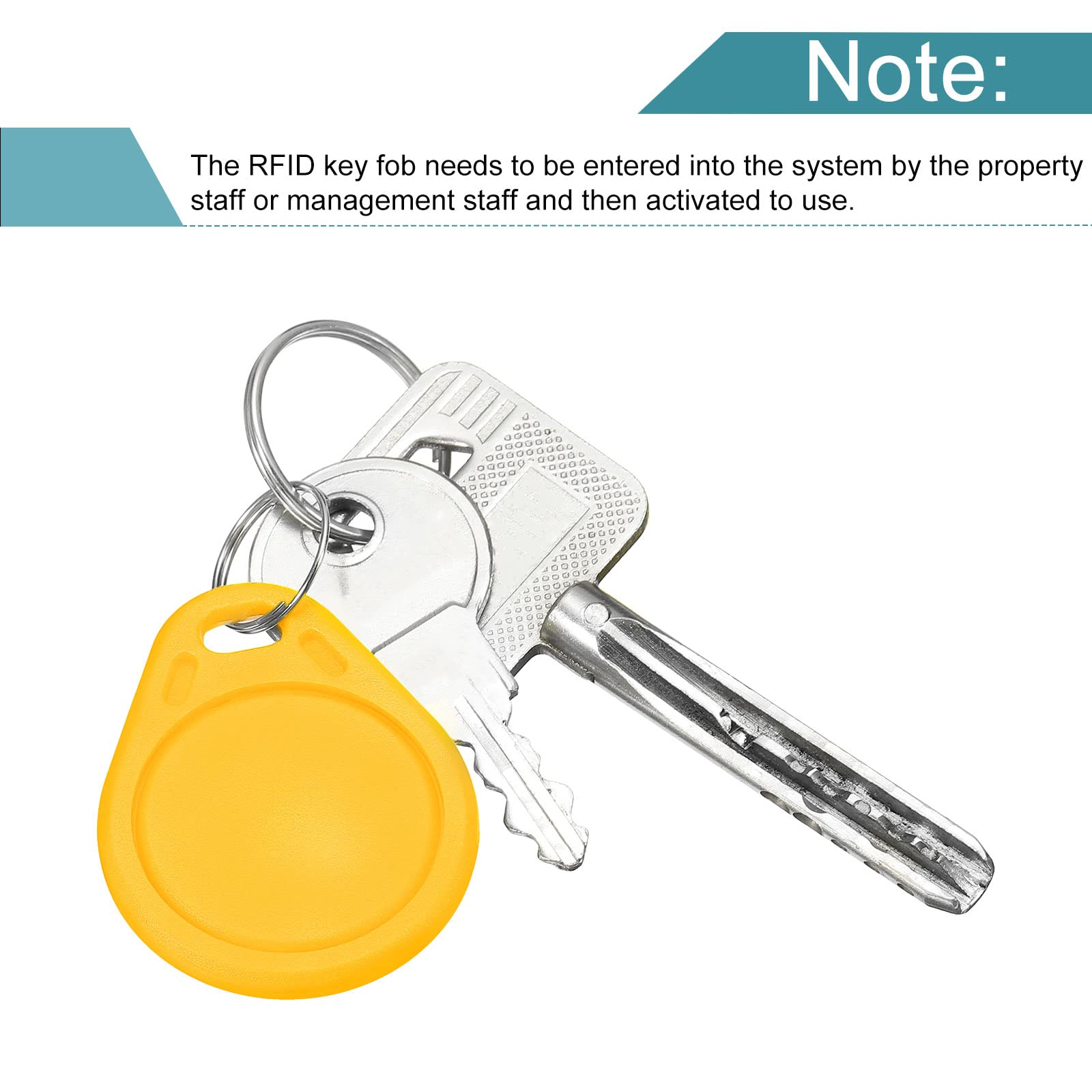 Sourcing Map Office porte-clés RFID 13,56 MHz jaune lot de 6