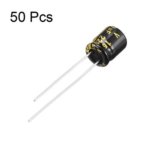 sourcingmap 220uF 16V condensateur électrolytique 50 pcs 6,3x7mm