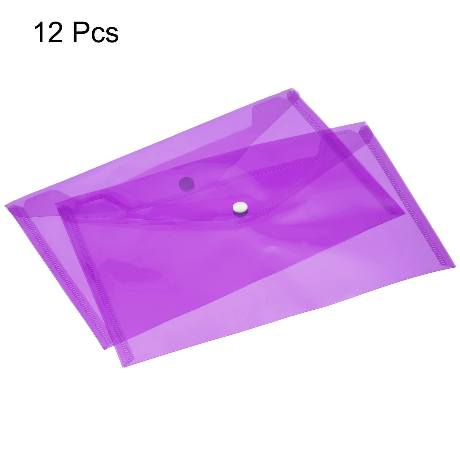 sourcing map A5 pochette à bouton violette lot de 12