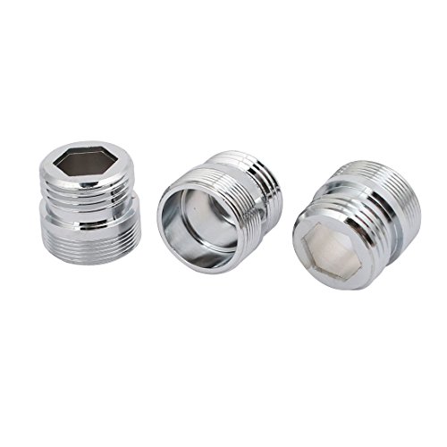 Sourcingmap Industrial Adaptateur robinet M22-1/2BSP 3pcs argenté