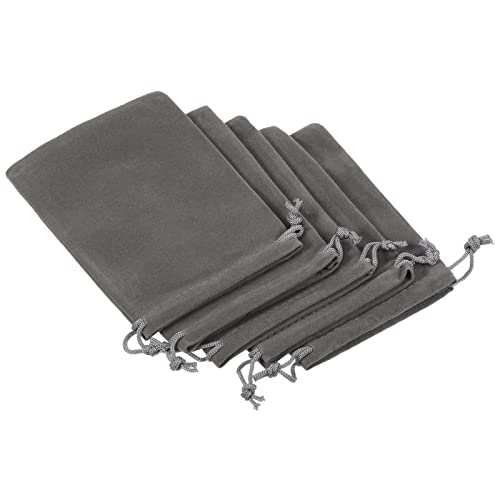 sourcing map pochette microfibre grise 14x10cm lot 10 lunettes