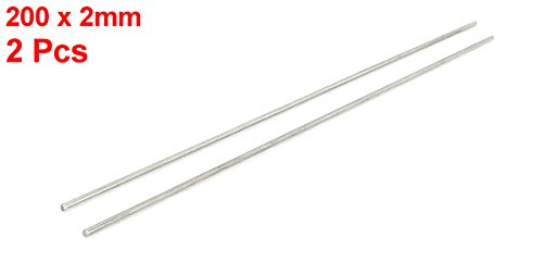 Sourcingmap Tige ronde inox 2 mm 200 mm lot 2