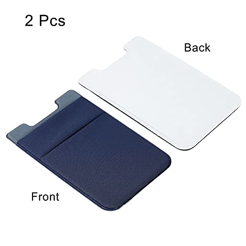 sourcing map Electronics porte-cartes adhésif bleu marine lot 2 spandex