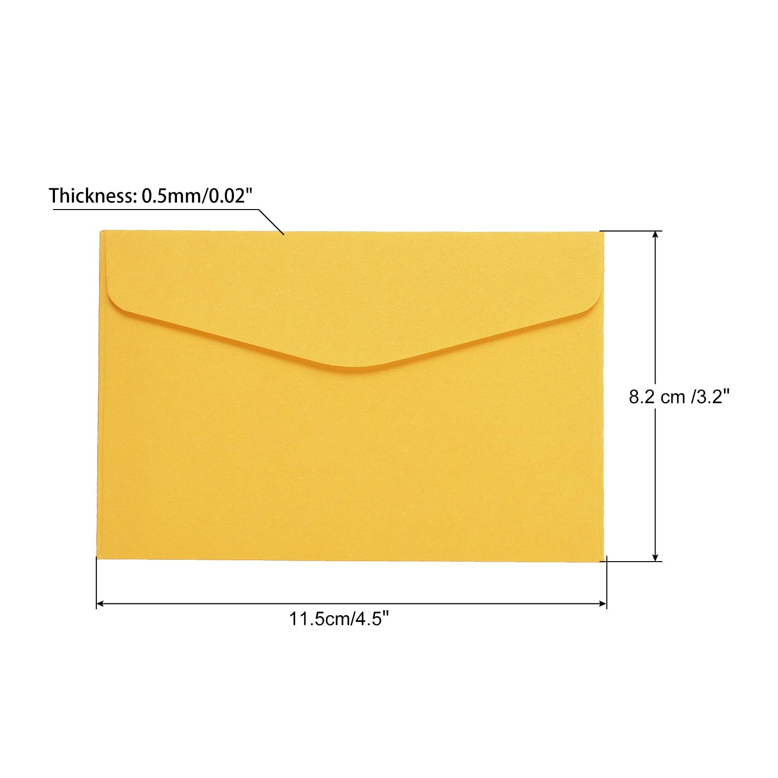 sourcing map Mini Enveloppes Jaune 60 pcs 8,2x11,5cm papier