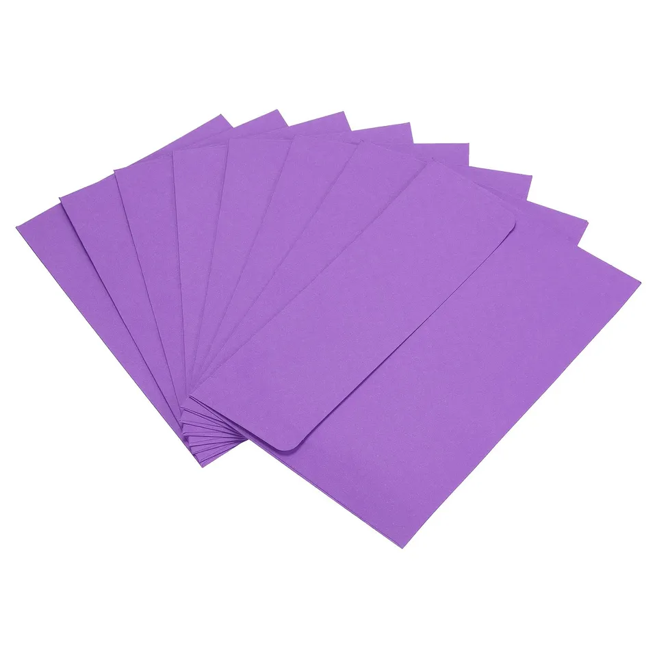 Sourcing Map Mini Enveloppe Papier Violet 12,5x17,5cm x50