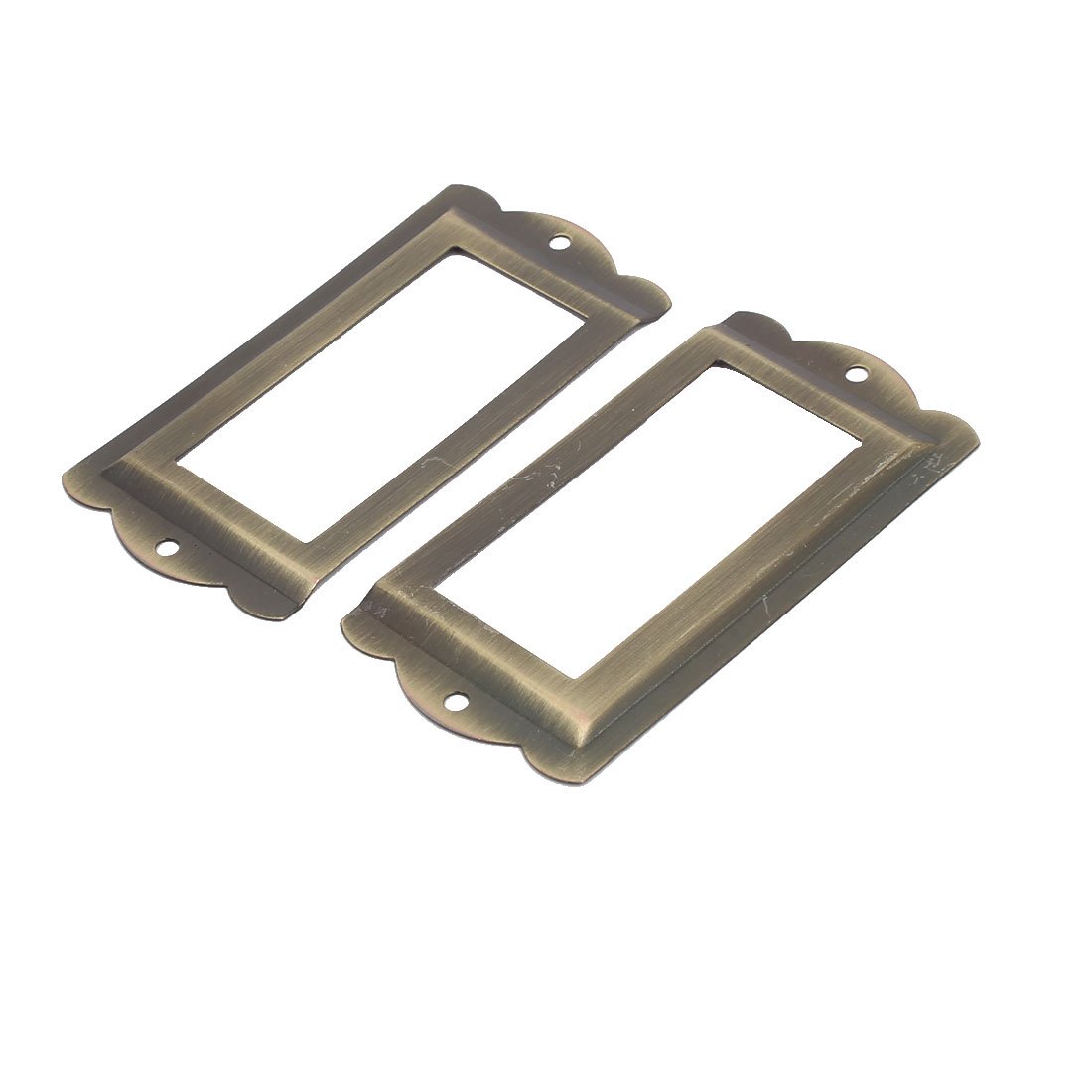 sourcing map Porte-Étiquette Bronze 85x42mm Lot 10 Métal