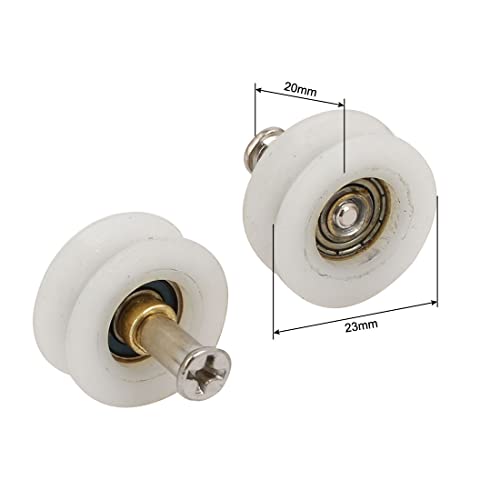 sourcingmap roulette porte coulissante 23mm lot 4 blanc