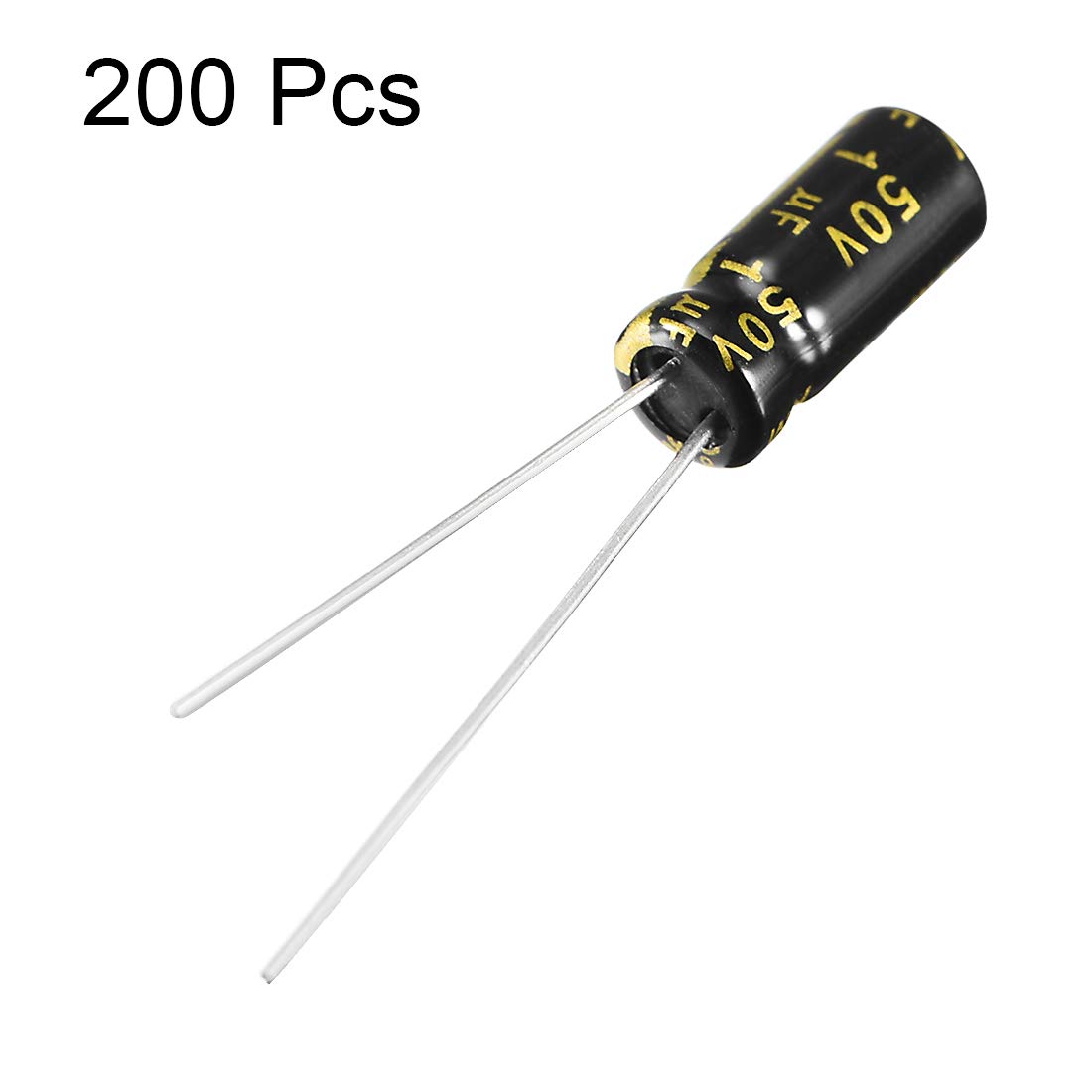 sourcing map 1uF 50V condensateur 200 pcs 5x11mm 105°C