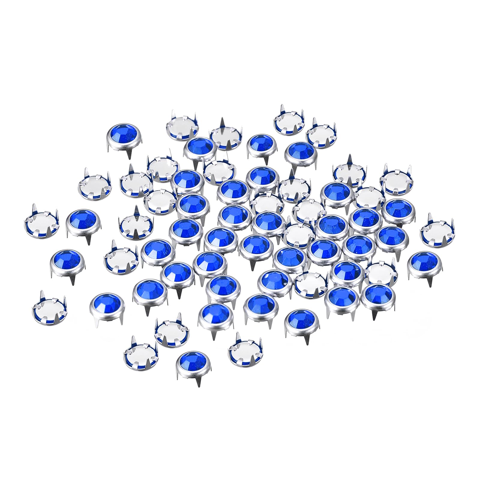 Sourcingmap Clous strass verre bleu foncé 6 mm lot 100 à griffes