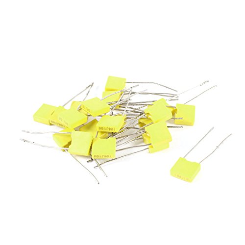 sourcingmap Condensateurs 100V 0,1µF 104J100 lot 20 jaunes