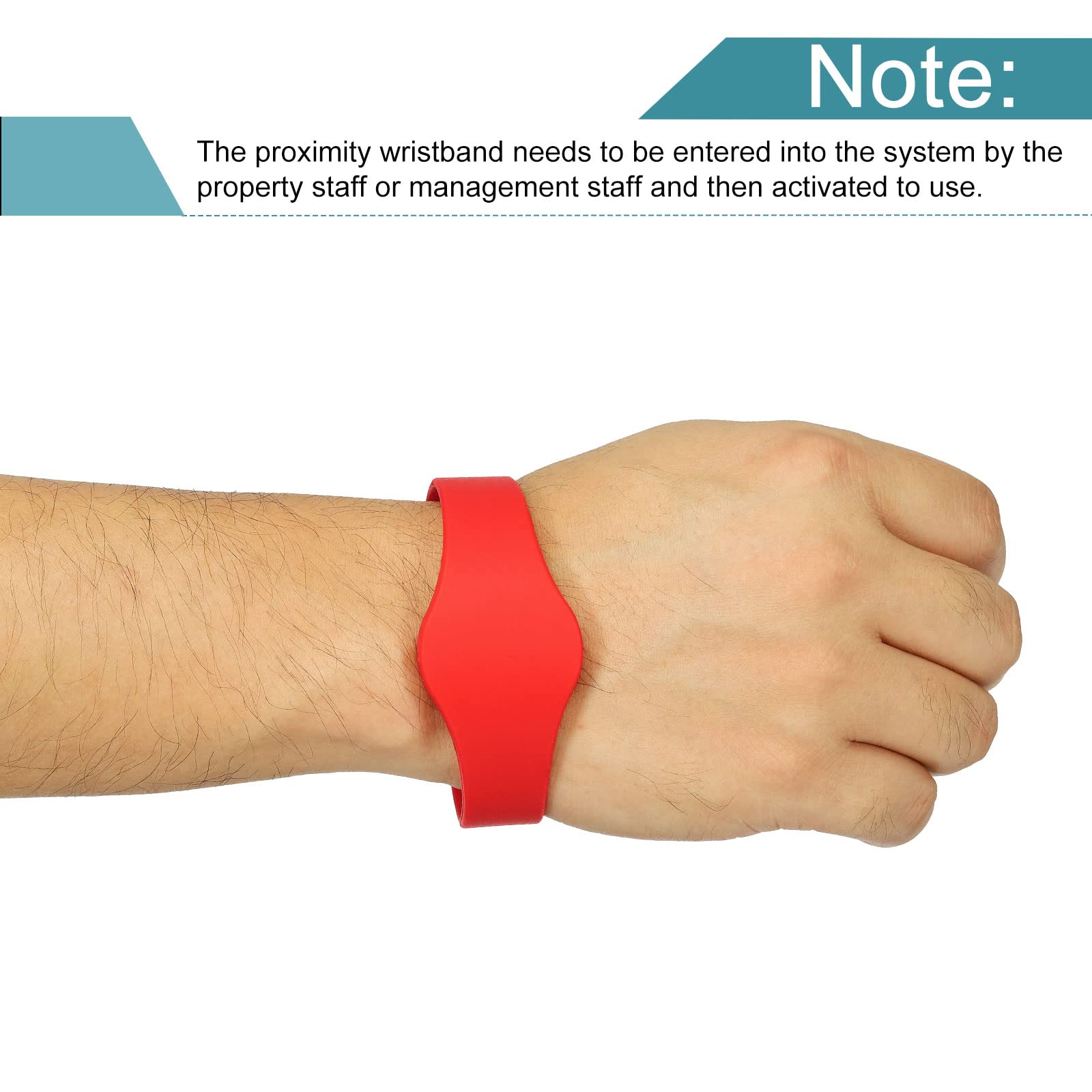 Sourcing Map Electronics bracelet RFID 13,56 MHz rouge lot de 3