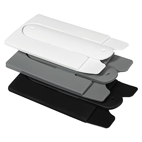 Sourcing Map Porte-Carte Téléphone Silicone 3 Pièces Noir/Blanc/Gris