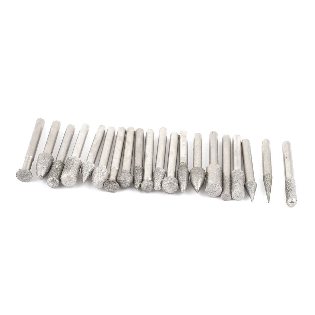 sourcing map Pointe Diamant Tige 6 mm Lot 20 Coffret