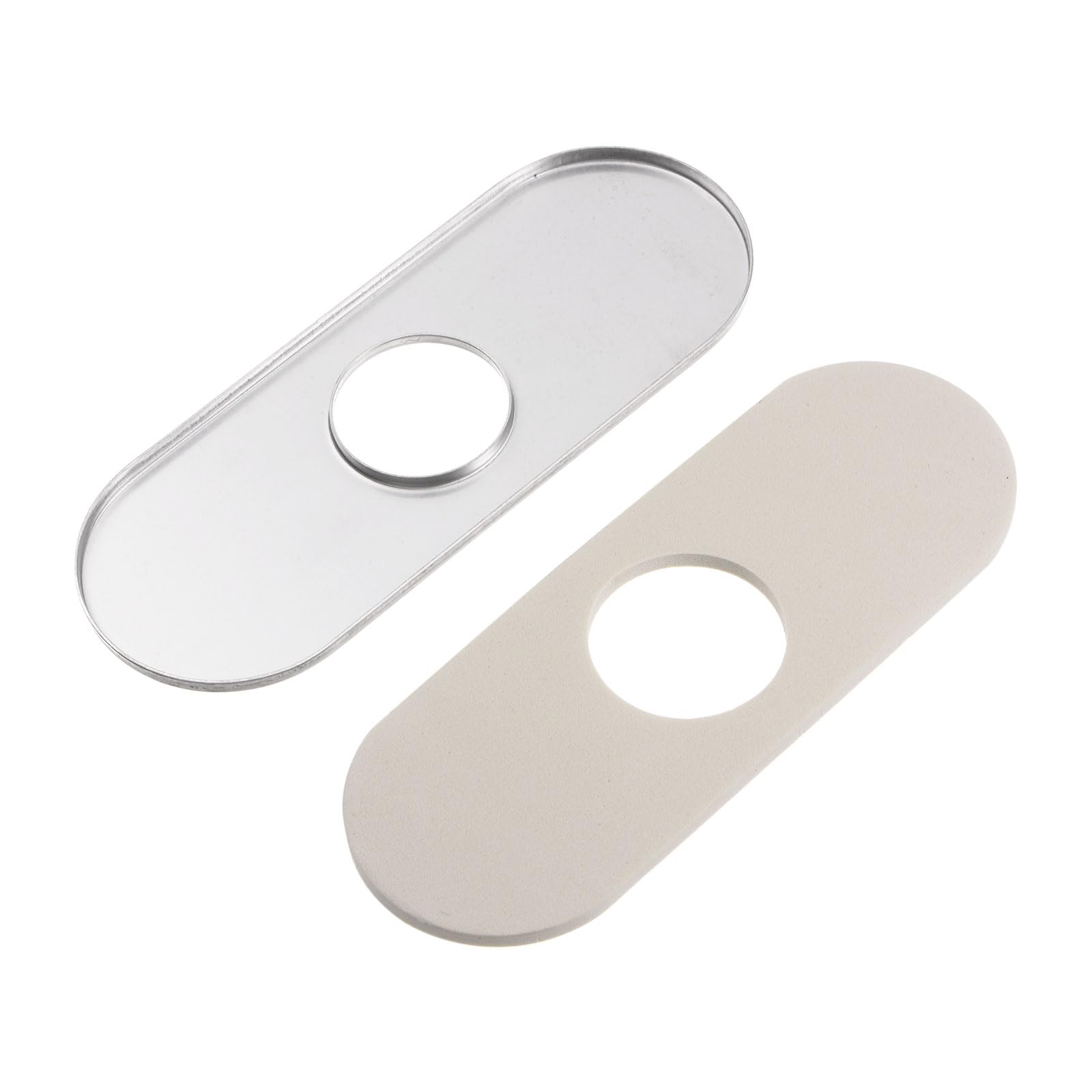 Sourcing Map Plaque Trou Évier Inox Argent 16cm