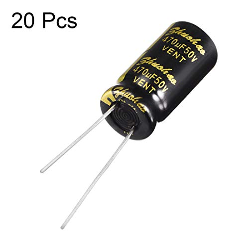 sourcing map 470uF 50V condensateur électrolytique 20pc 10x20mm