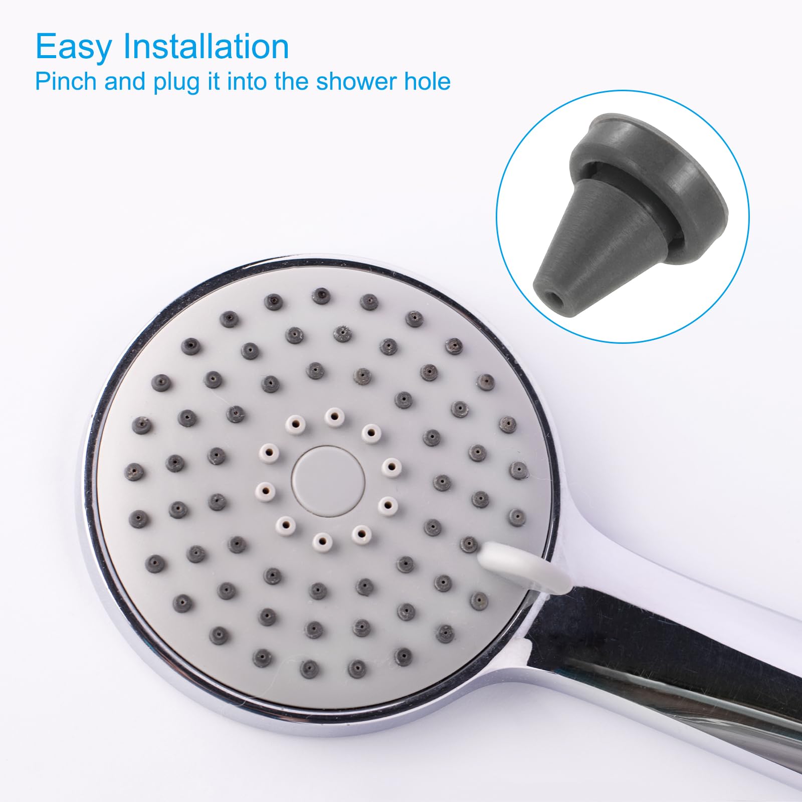 SOURCINGMAP Embouts Silicone Pommeau Douche Gris Foncé x5 12mm