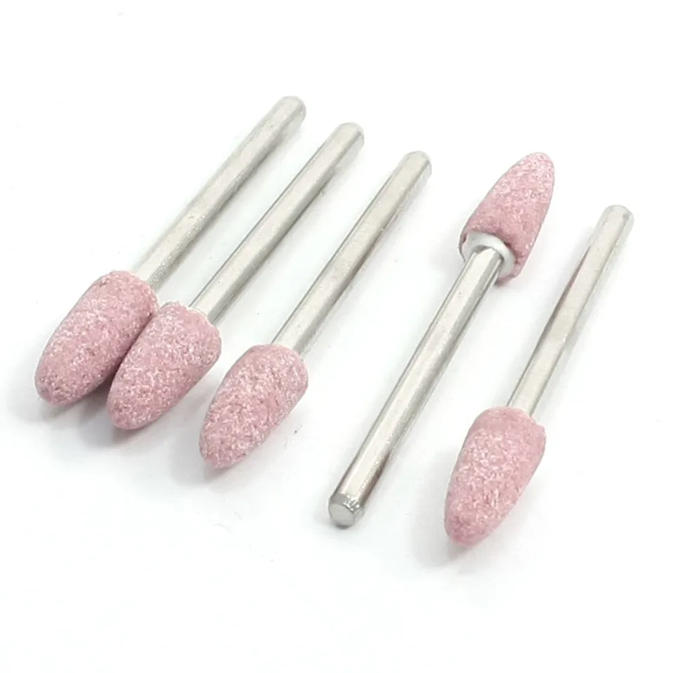 SOURCINGMAP pierre à meuler rose 6 mm lot 5 tige 3 mm