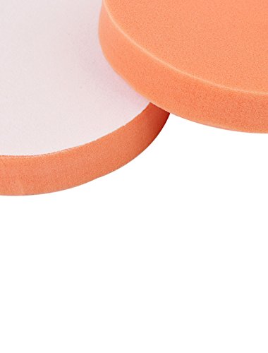 sourcingmap Éponge de Polissage 150 mm Orange Lot 2