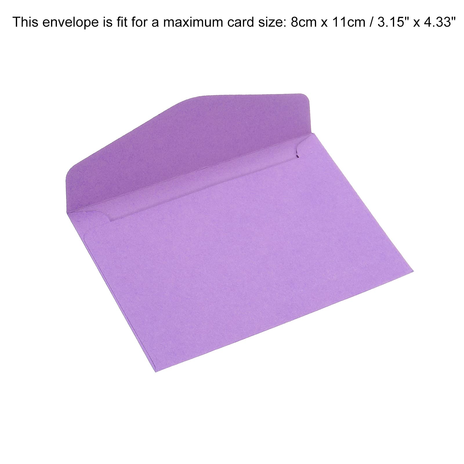 Sourcingmap mini enveloppe papier violet 8,2x11,5 cm lot 60
