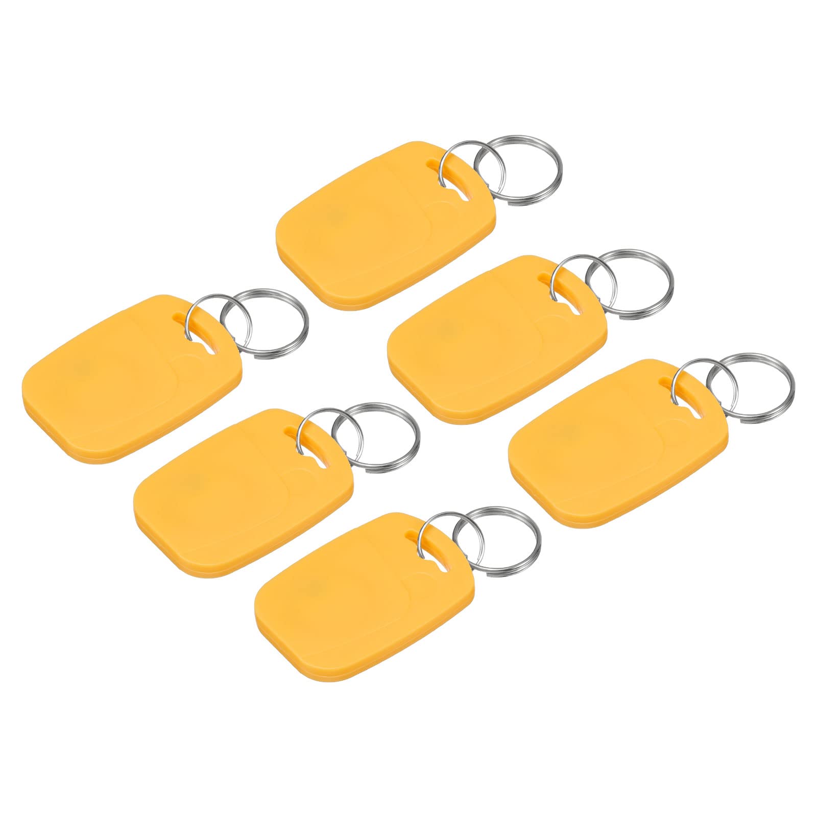 Sourcing Map double fréquence porte-clés RFID jaune lot 6