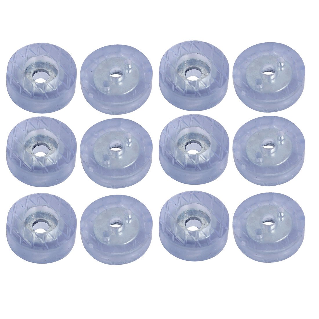 SOURCINGMAP Patin meuble rond 18x7mm caoutchouc 12pcs