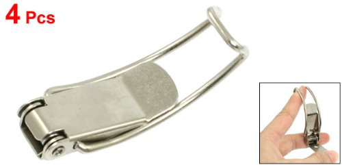 Sourcing Map Home & Garden Loquet Bascule Métal Argent 88mm 4 pcs