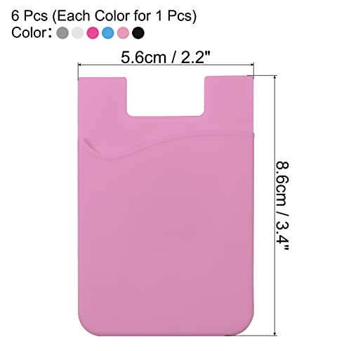 sourcing map porte-carte téléphone silicone lot 6 couleurs
