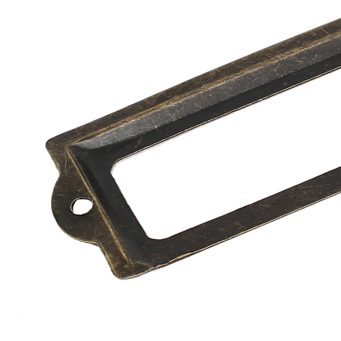 sourcing map Porte-Étiquette 83x33mm Bronze Fer 20pcs