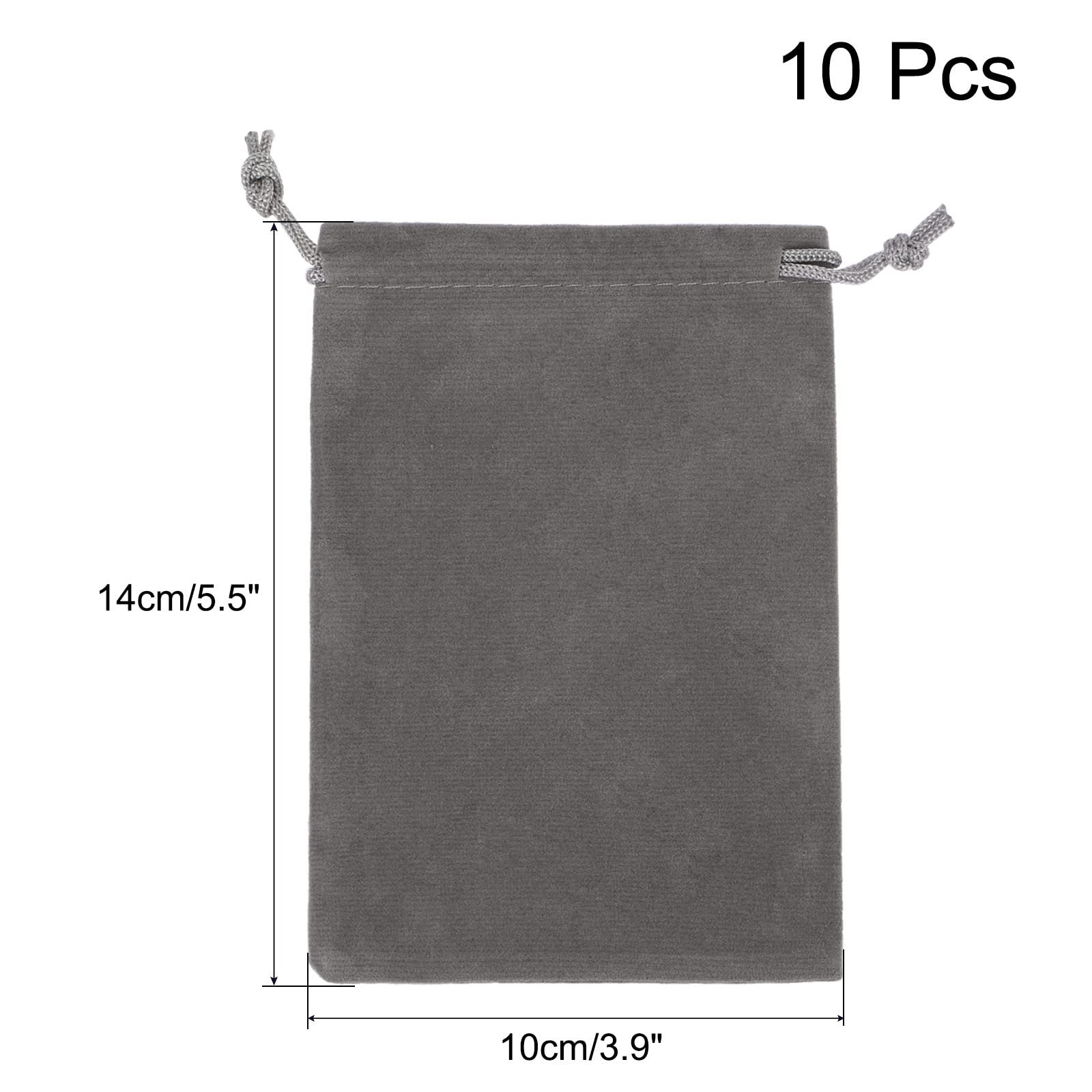 sourcing map pochette microfibre grise 14x10cm lot 10 lunettes