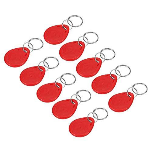 Sourcing Map Electronics Porte-clés RFID 125KHz Rouge 20 pcs