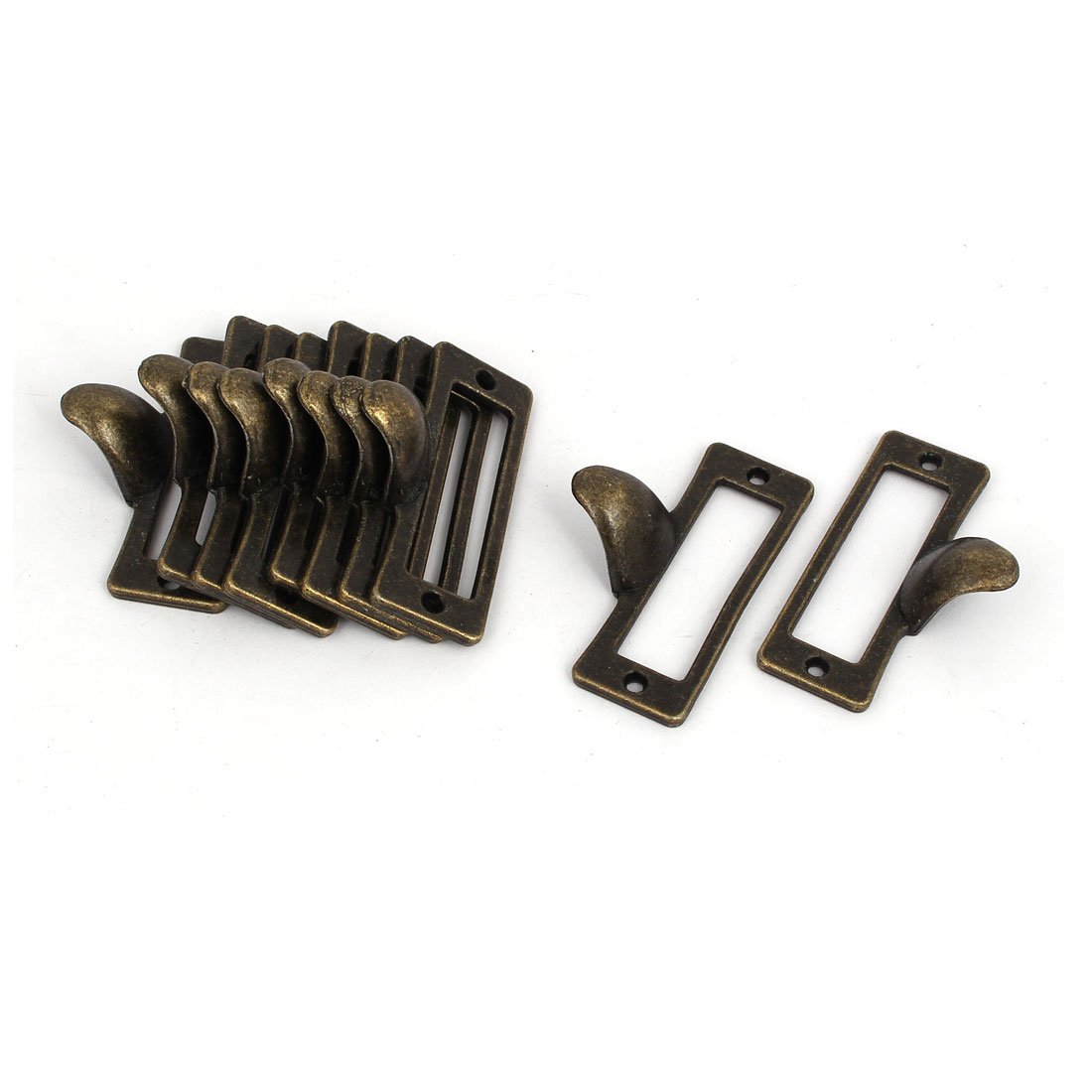 Sourcingmap Porte-Étiquette Poignée Tiroir Bronze 10 pcs Métal