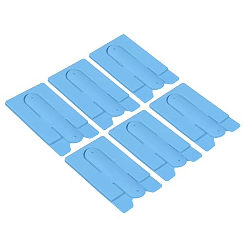 sourcing map Porte-carte téléphone silicone bleu ciel lot 6 adhésif