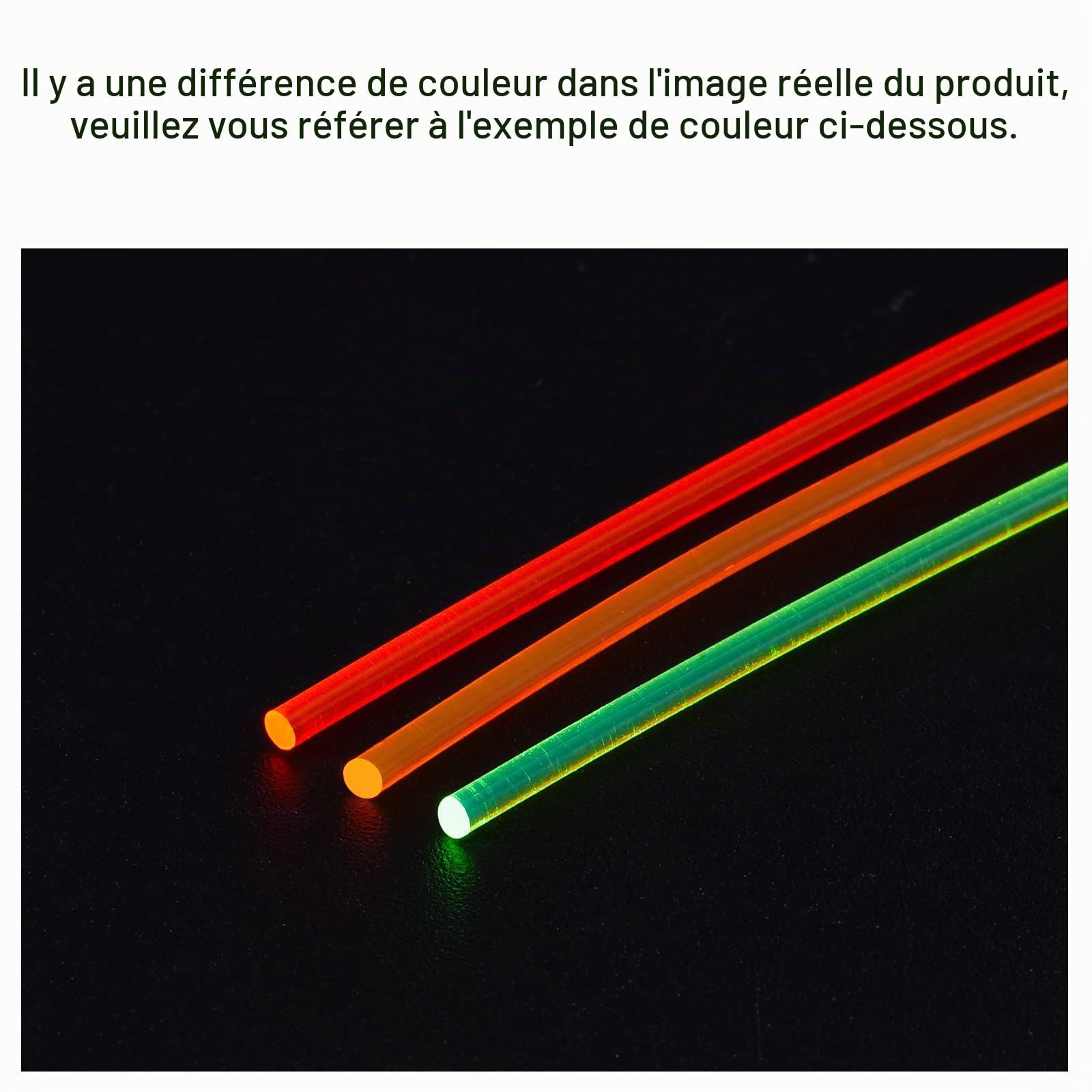 sourcingmap Electronics Fibre Optique PMMA 1mm 5pcs