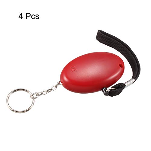 Sourcing Map Electronics alarme personnelle 130dB rouge 4 pcs
