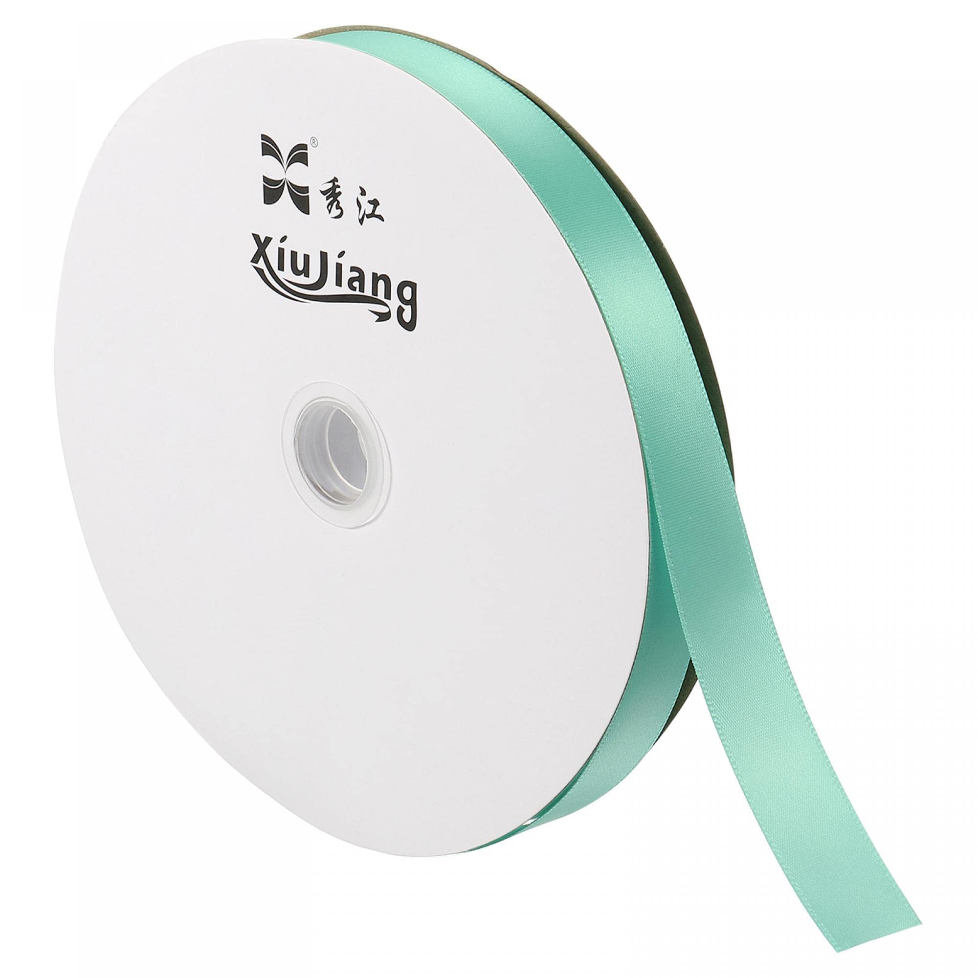 Sourcing Map Ruban Satin 20mmx91,4m Bleu Ciel Cadeau